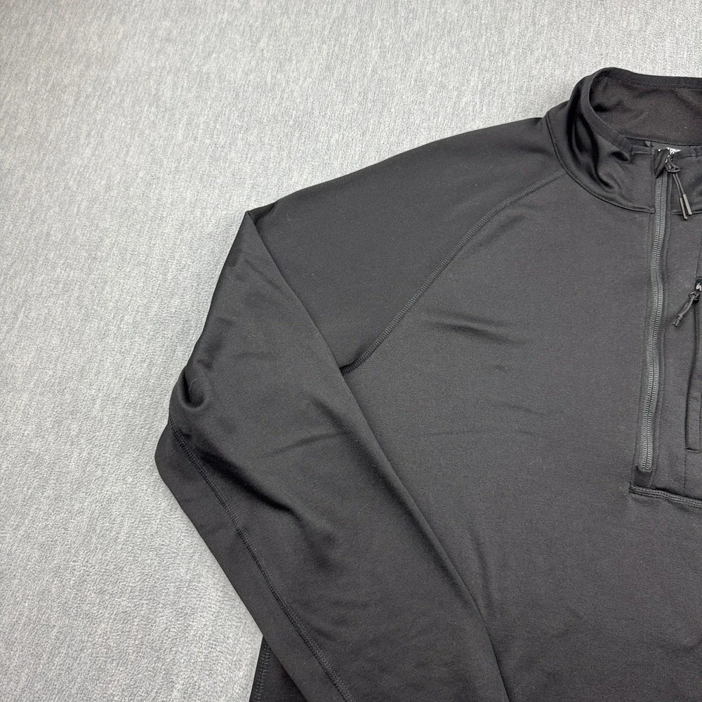 The North Face Jacket Mens Large Black Canyonlands Half-Zip Fleece Long Sleeve
